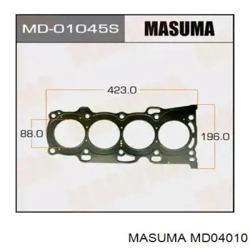 MD04010 Masuma прокладка головки блока циліндрів (гбц)