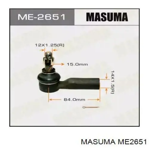ME2651 Masuma накінечник рульової тяги, зовнішній
