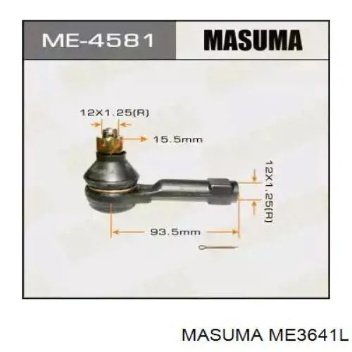 ME3641L Masuma накінечник рульової тяги, зовнішній