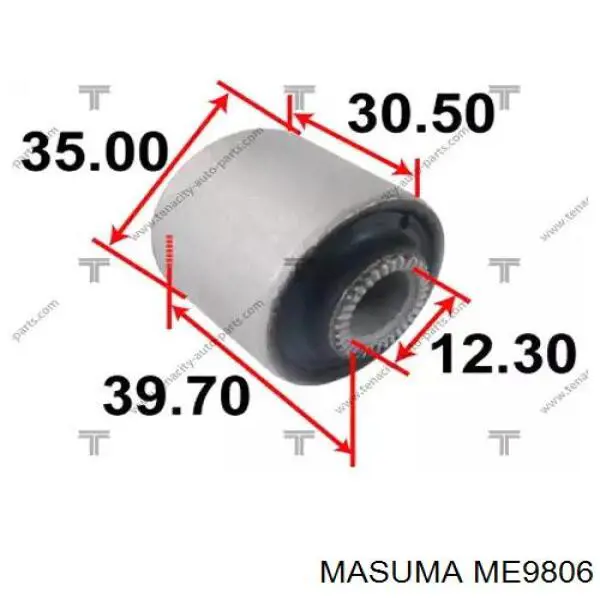 Накінечник задньої тяги, задньої підвіски зовнішній Masuma ME9806 ціна, від 19.66 USD