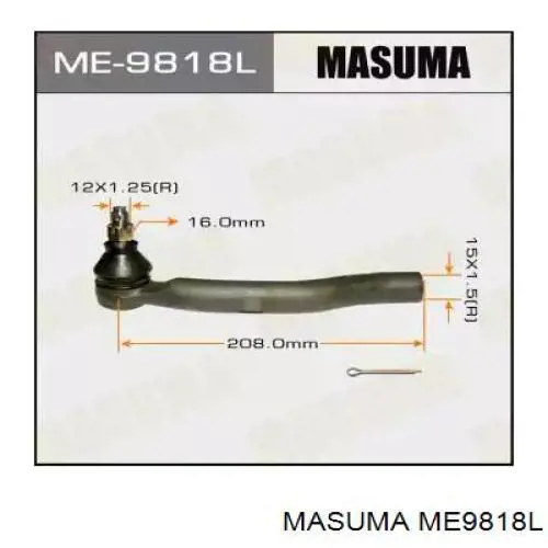 ME9818L Masuma Зовнішній наконечник рульової тяги