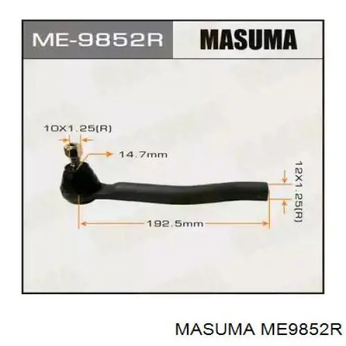 ME9852R Masuma Зовнішній наконечник рульової тяги