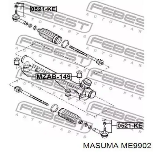 Купити ME9902 Masuma Рульовий наконечник