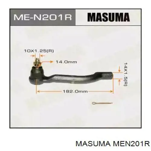 Наконечник рульовий Masuma MEN201R ціна, від 16.23 USD