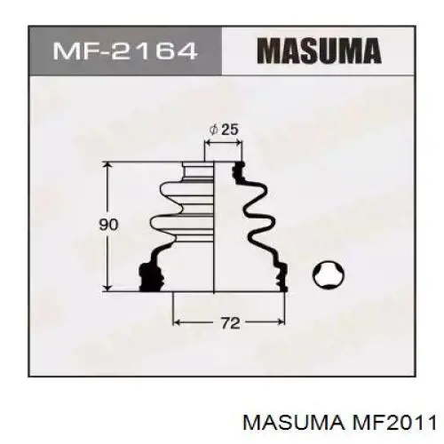 MF2011 Masuma пильник шруса зовнішній, передній піввісі