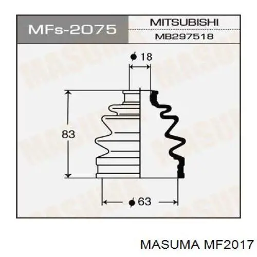 Купити MF2017 Masuma Пильник шарніра приводу
