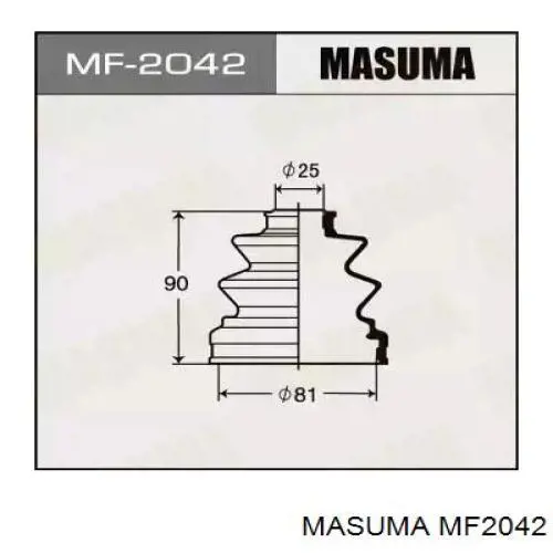 Купити MF2042 Masuma Пильник шарніра кутових швидкостей внутрішній передній