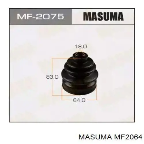 MF2064 Masuma пильник шруса внутрішній, передній піввісі