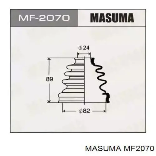 Пильник гранати внутрішній, передній півосі Masuma MFS2070 ціна, від 7.17 USD
