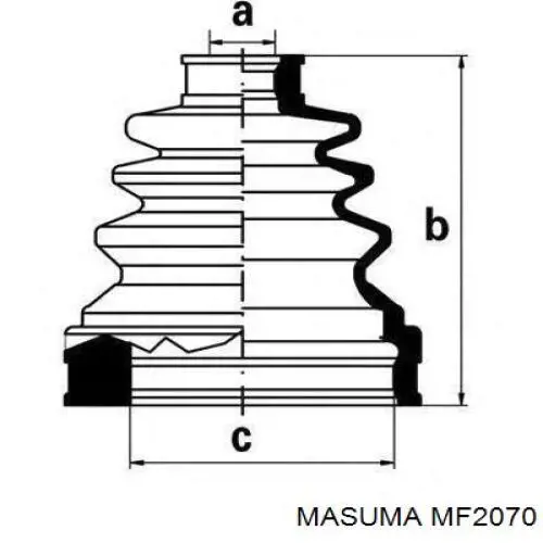 Пильник ШРУСа внутрішній MF2070 Masuma