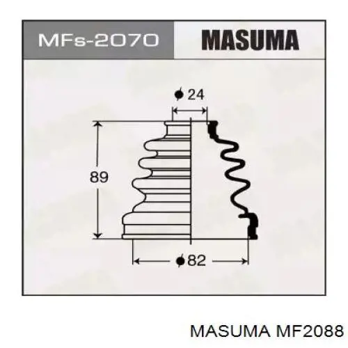 Пильник гранати зовнішній, правий Masuma MF2088 ціна, від 15.19 USD