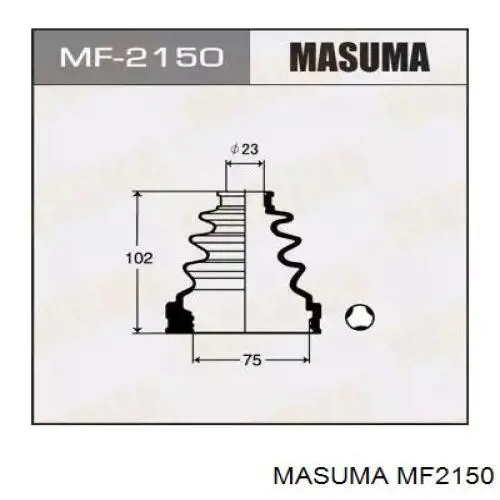 Купити MF2150 Masuma Пильник шарніра кутових швидкостей внутрішній передній