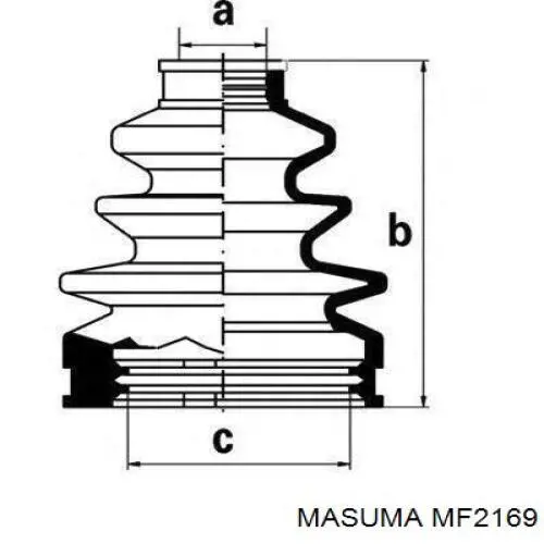 Пильник ШРУСа внутрішній MF2169 Masuma