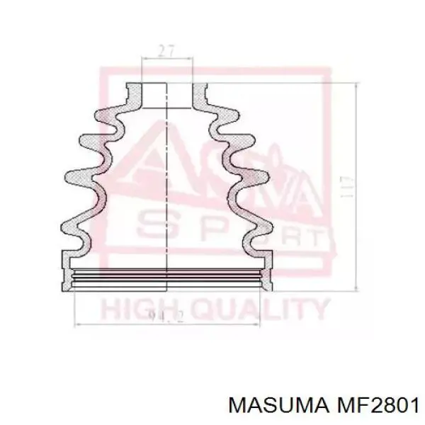 Пильник гранати внутрішній, передній півосі Masuma MF2801 ціна, від 8.45 USD
