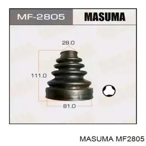 MF2805 Masuma Пильник ШРКШ внутрішній, передній півосі
