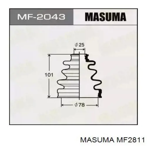 Пильник ШРУСа зовнішній, передній піввісі MF2811 Masuma