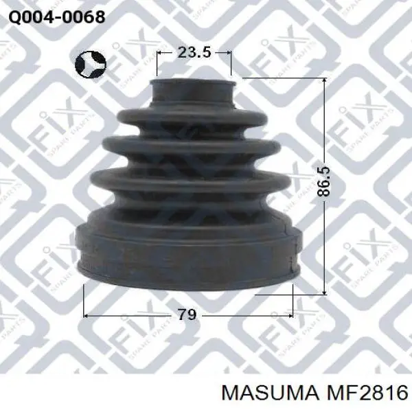 MF2816 Masuma Пильник шарніра кутових швидкостей внутрішній передній правий
