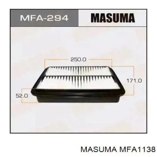 Повітряний фільтр MFA1138 Masuma