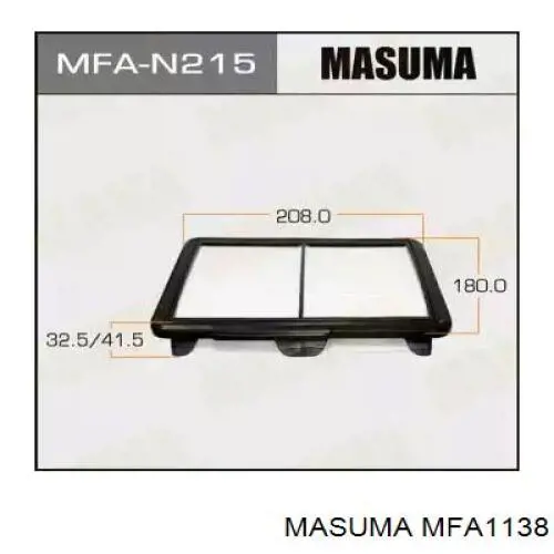MFA1138 Masuma Повітряний фільтр двигуна