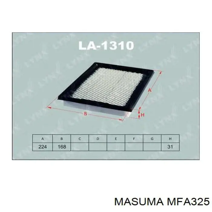 Купити MFA325 Masuma Автомобільний фільтр повітря