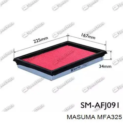 MFA325 Masuma Повітряний фільтр двигуна