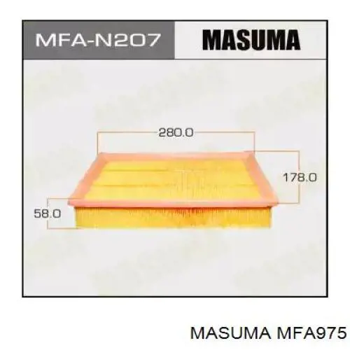 Купити MFA975 Masuma Автомобільний фільтр повітря