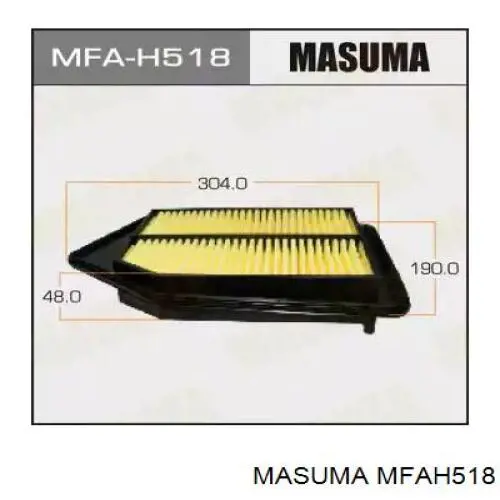 Елемент повітряного фільтра Masuma MFAH518 ціна, від 9.30 USD