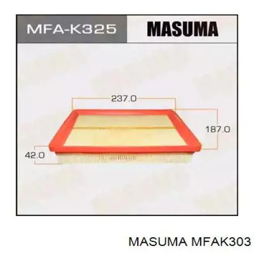 Елемент повітряного фільтра Masuma MFAK303 ціна, від 5.12 USD