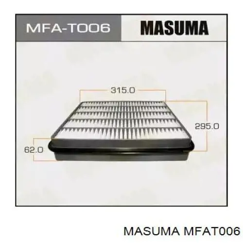 MFAT006 Masuma Повітряний фільтр двигуна