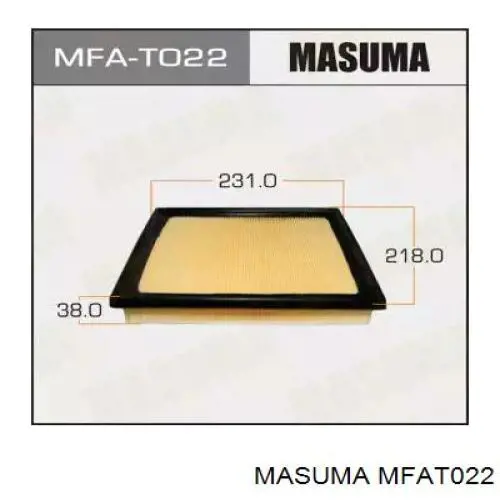 Елемент повітряного фільтра Masuma MFAT022 ціна, від 7.58 USD