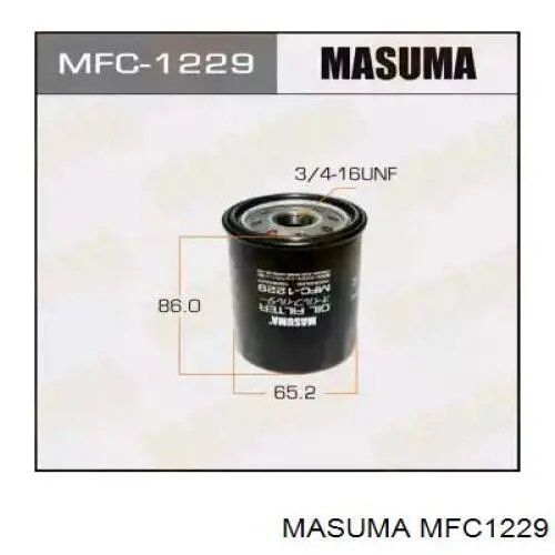 MFC1229 Masuma Фільтр масла
