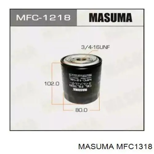 Масляний фільтр двигуна Masuma MFC1318 ціна, від 5.54 USD