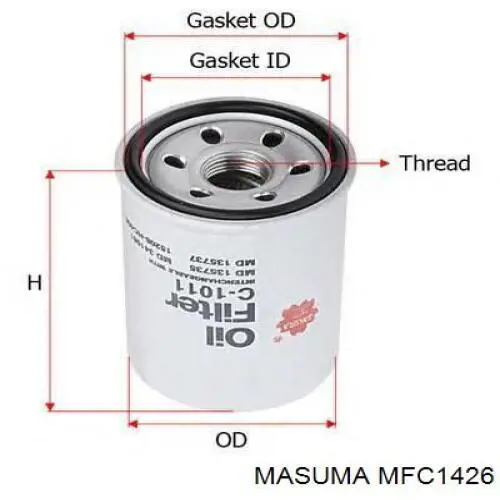 Масляний фільтр MFC1426 Masuma