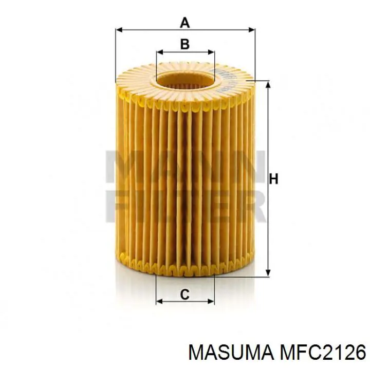 Масляний фільтр двигуна Masuma MFC2126 ціна, від 6.09 USD