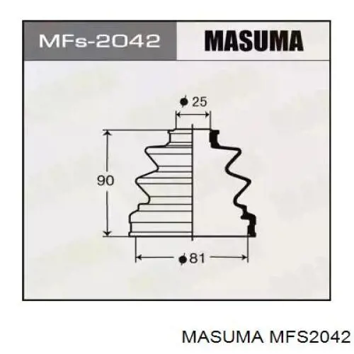 Пильник гранати внутрішній, передній півосі Masuma MFS2042 ціна, від 8.86 USD