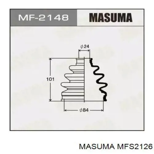 MFS2126 Masuma Пильник ШРКШ внутрішній, передній півосі