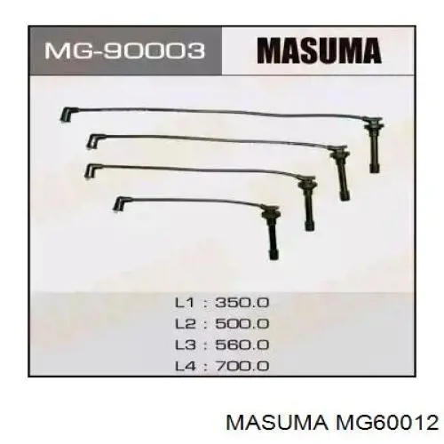 Дроти запалювання Masuma MG60012 ціна, від 47.49 USD