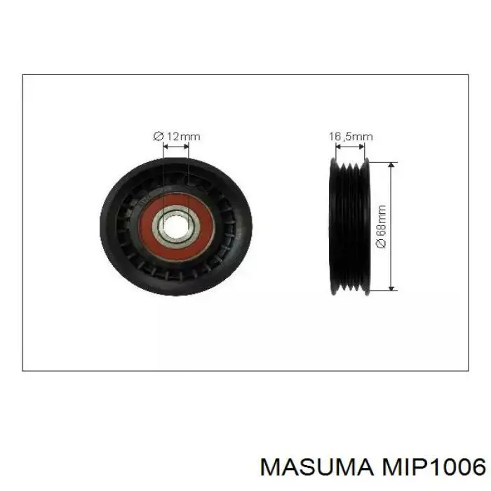 Ролик приводного ременя, паразитний Masuma MIP1006 ціна, від 14.04 USD