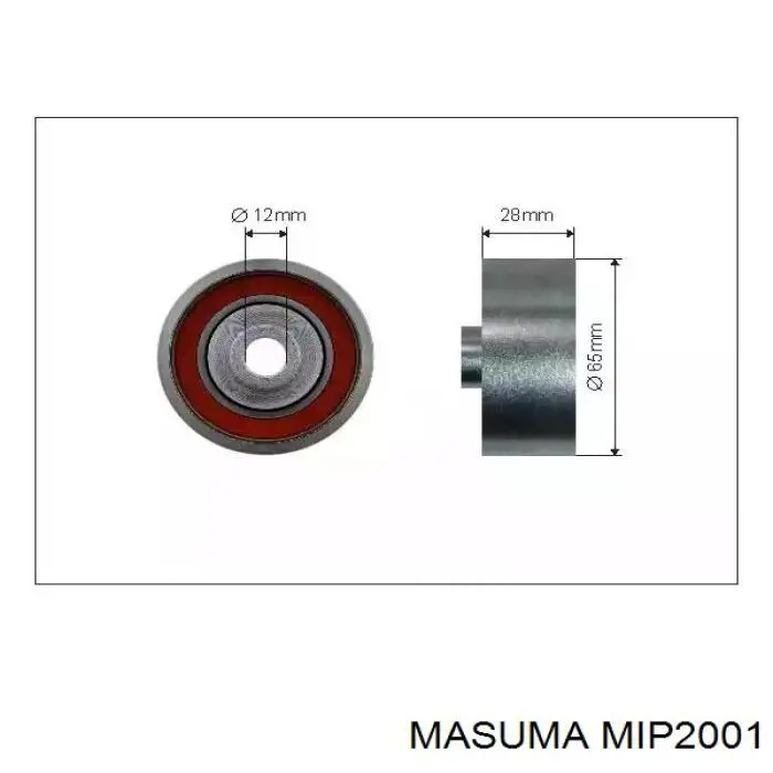 Ролик приводного ременя, паразитний MIP2001 Masuma