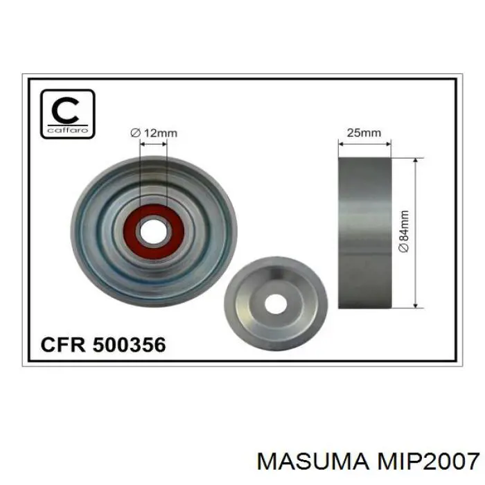 MIP2007 Masuma ролик натягувача приводного ременя