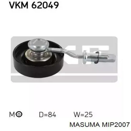 MIP2007 Masuma Ролик натяжителя ременя агрегатів