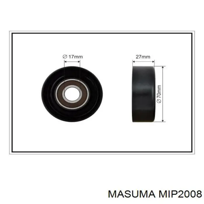 MIP2008 Masuma Натяжна планка поліклинового ременя