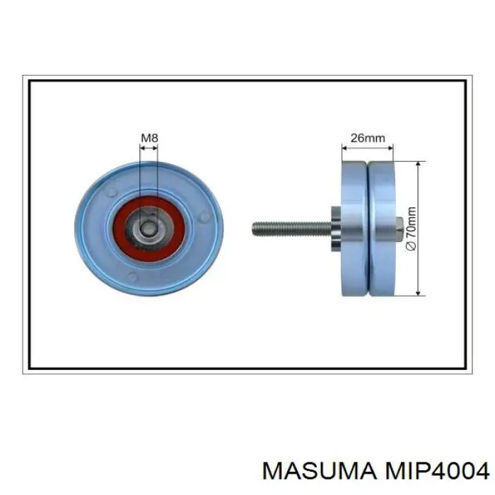 MIP4004 Masuma ролик приводного ременя, паразитний