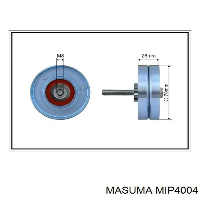 MIP4004 Masuma Ролик приводного ременя, паразитний