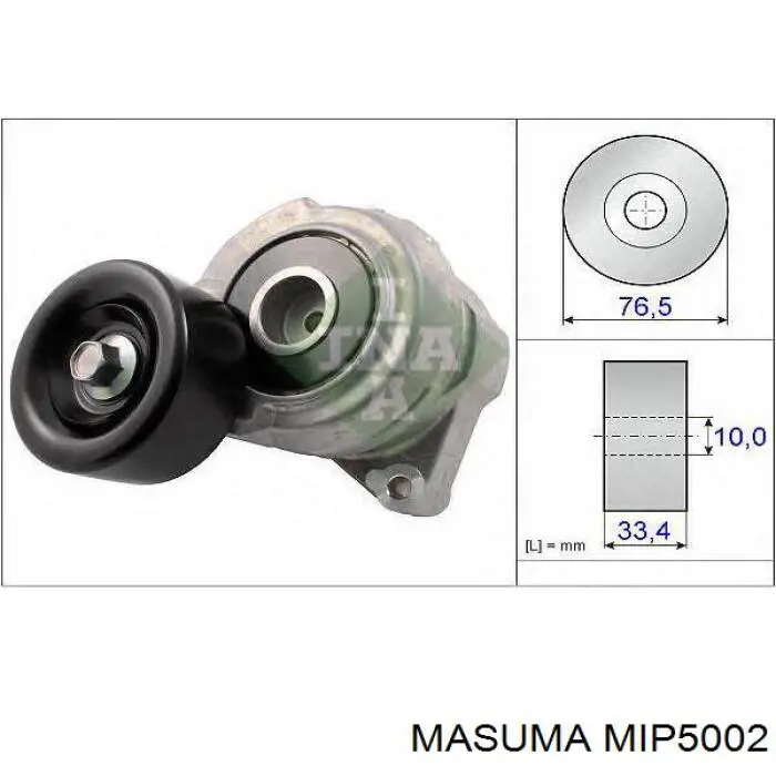 MIP5002 Masuma натягувач приводного ременя