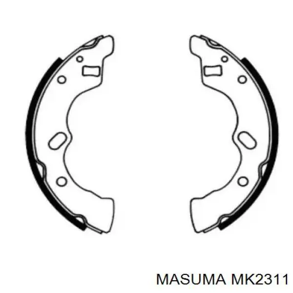 MK2311 Masuma колодки гальмові задні, барабанні