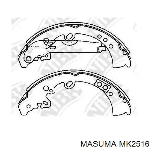 MK2516 Masuma Гальмівні колодки ручника