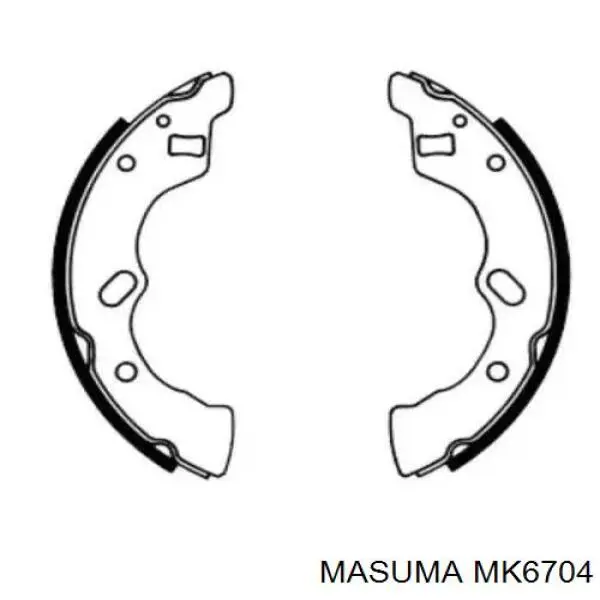 Купити MK6704 Masuma Колодки гальмові задні, барабанні