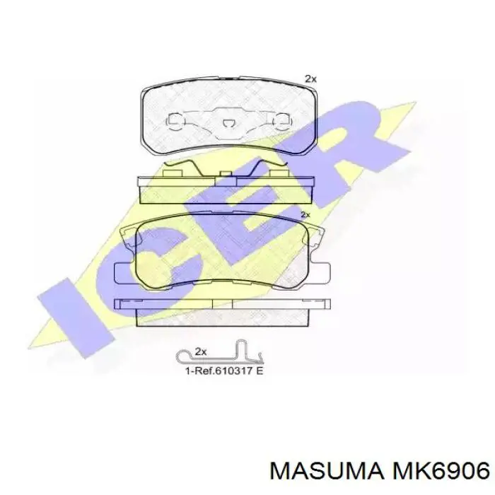 Купити MK6906 Masuma Гальмівні колодки гальма стоянки