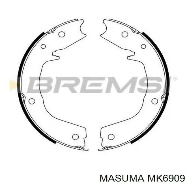 Колодки гальмові задні, барабанні MK6909 Masuma